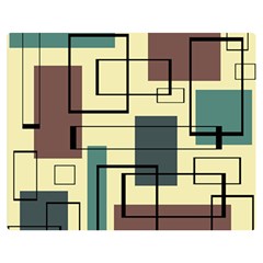 Mid Century Modern Rectangles Double Sided Flano Blanket (medium)  by KayCordingly