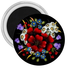 Flower Decoration Bouquet Of Flowers 3  Magnets by Sapixe