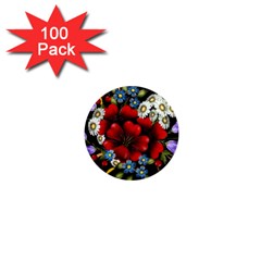 Flower Decoration Bouquet Of Flowers 1  Mini Magnets (100 Pack)  by Sapixe