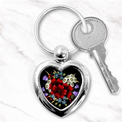 Flower Decoration Bouquet Of Flowers Key Chains (heart)  by Sapixe