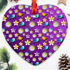 Default Floral Tissue Curtain Ornament (heart) by Sapixe