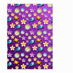 Default Floral Tissue Curtain Small Garden Flag (two Sides) by Sapixe