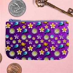 Default Floral Tissue Curtain Large Coin Purse by Sapixe