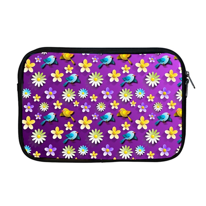 Default Floral Tissue Curtain Apple MacBook Pro 17  Zipper Case