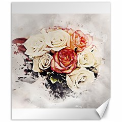 Flowers Background Wallpaper Art Canvas 8  X 10  by Sapixe