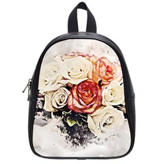 Flowers Background Wallpaper Art School Bag (small) by Sapixe