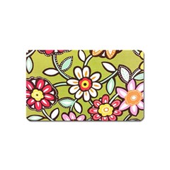 Flowers Fabrics Floral Design Magnet (name Card) by Sapixe