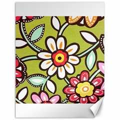 Flowers Fabrics Floral Design Canvas 12  X 16  by Sapixe