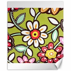 Flowers Fabrics Floral Design Canvas 16  X 20  by Sapixe