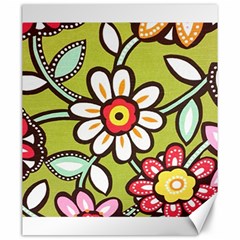 Flowers Fabrics Floral Design Canvas 20  X 24  by Sapixe