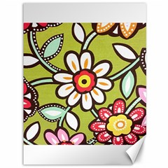 Flowers Fabrics Floral Design Canvas 36  X 48  by Sapixe