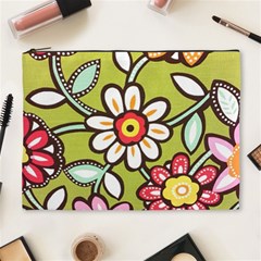 Flowers Fabrics Floral Design Cosmetic Bag (xl) by Sapixe