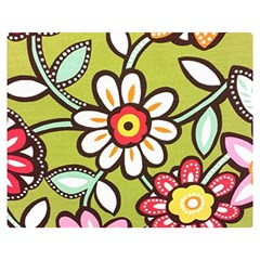 Flowers Fabrics Floral Design Double Sided Flano Blanket (medium)  by Sapixe