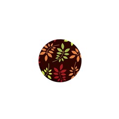 Leaves Foliage Pattern Design 1  Mini Magnets by Sapixe