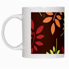 Leaves Foliage Pattern Design White Mugs by Sapixe