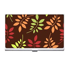 Leaves Foliage Pattern Design Business Card Holder by Sapixe