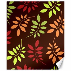 Leaves Foliage Pattern Design Canvas 8  X 10  by Sapixe