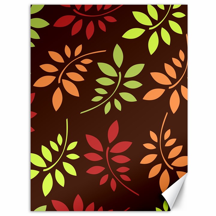 Leaves Foliage Pattern Design Canvas 36  x 48 