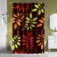 Leaves Foliage Pattern Design Shower Curtain 48  X 72  (small)  by Sapixe