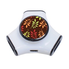 Leaves Foliage Pattern Design 3-port Usb Hub by Sapixe