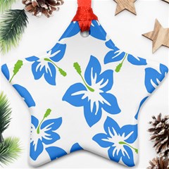 Hibiscus Wallpaper Flowers Floral Star Ornament (two Sides) by Sapixe