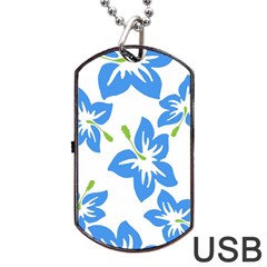 Hibiscus Wallpaper Flowers Floral Dog Tag Usb Flash (one Side) by Sapixe