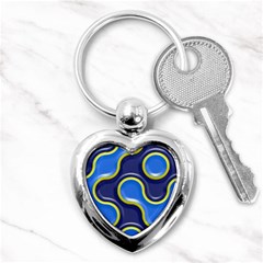 Pattern Curve Design Seamless Key Chains (heart)  by Sapixe