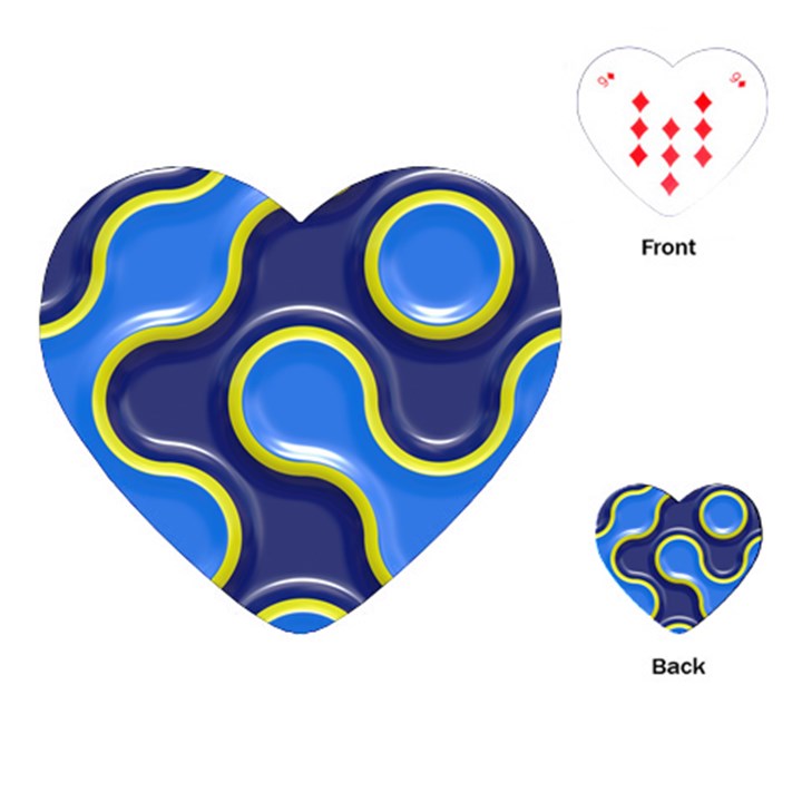 Pattern Curve Design Seamless Playing Cards (Heart)