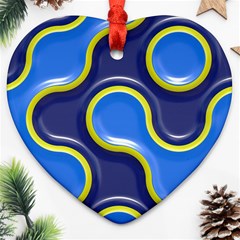 Pattern Curve Design Seamless Heart Ornament (two Sides) by Sapixe