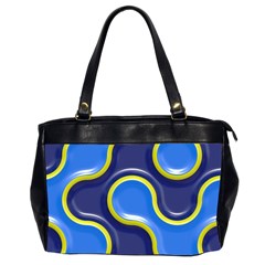 Pattern Curve Design Seamless Oversize Office Handbag (2 Sides) by Sapixe