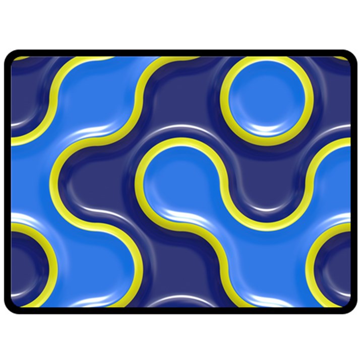 Pattern Curve Design Seamless Fleece Blanket (Large) 