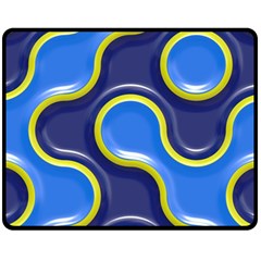 Pattern Curve Design Seamless Fleece Blanket (medium)  by Sapixe