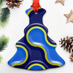 Pattern Curve Design Seamless Christmas Tree Ornament (two Sides) by Sapixe