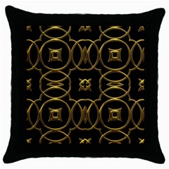 Seamless Pattern Abstract Throw Pillow Case (black) by Sapixe