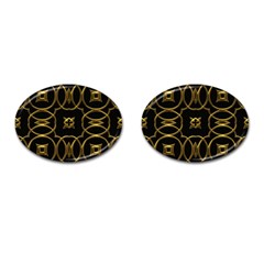 Seamless Pattern Abstract Cufflinks (oval) by Sapixe