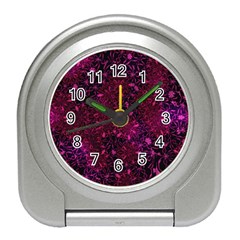 Retro Flower Pattern Design Batik Travel Alarm Clock by Sapixe