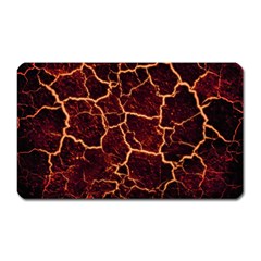 Lava Cracked Background Fire Magnet (rectangular)