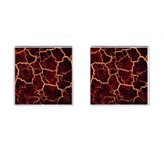 Lava Cracked Background Fire Cufflinks (square) by Sapixe