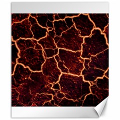 Lava Cracked Background Fire Canvas 8  X 10  by Sapixe