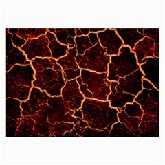 Lava Cracked Background Fire Large Glasses Cloth (2-side) by Sapixe