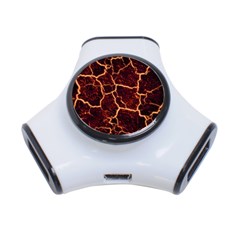 Lava Cracked Background Fire 3-port Usb Hub by Sapixe