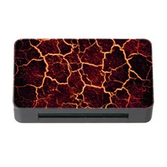 Lava Cracked Background Fire Memory Card Reader With Cf by Sapixe