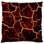 Lava Cracked Background Fire Large Cushion Case (Two Sides) Front