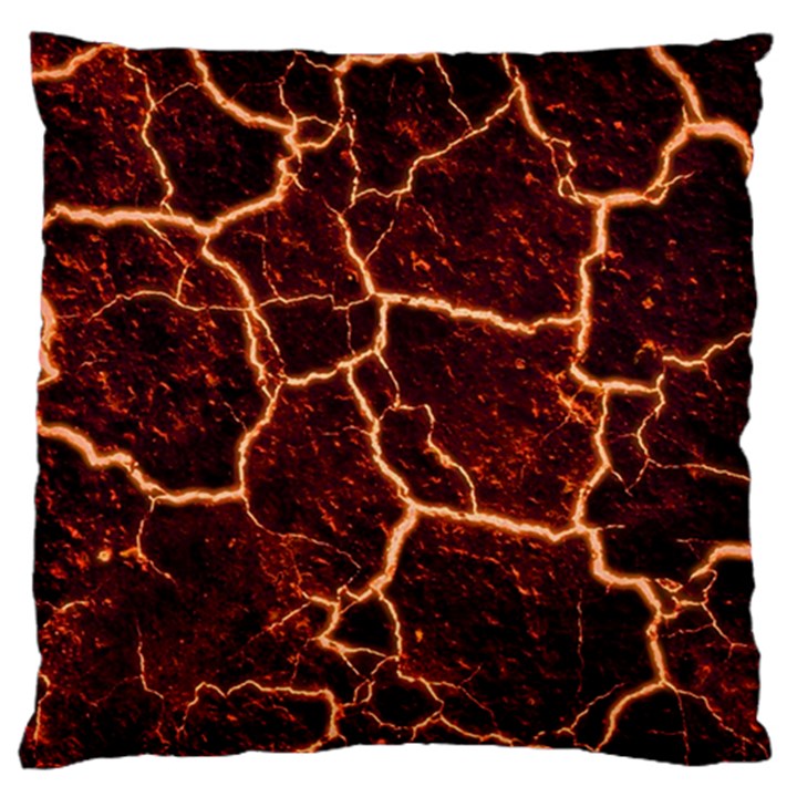 Lava Cracked Background Fire Large Cushion Case (Two Sides)