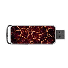 Lava Cracked Background Fire Portable Usb Flash (two Sides) by Sapixe