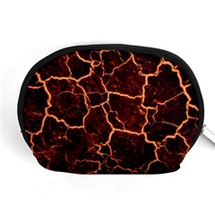 Lava Cracked Background Fire Accessory Pouch (medium) by Sapixe