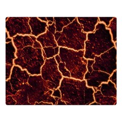 Lava Cracked Background Fire Double Sided Flano Blanket (large)  by Sapixe