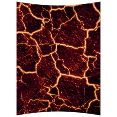 Lava Cracked Background Fire Back Support Cushion by Sapixe