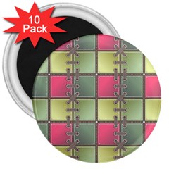 Seamless Pattern Seamless Design 3  Magnets (10 Pack)  by Sapixe