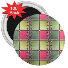 Seamless Pattern Seamless Design 3  Magnets (100 Pack) by Sapixe